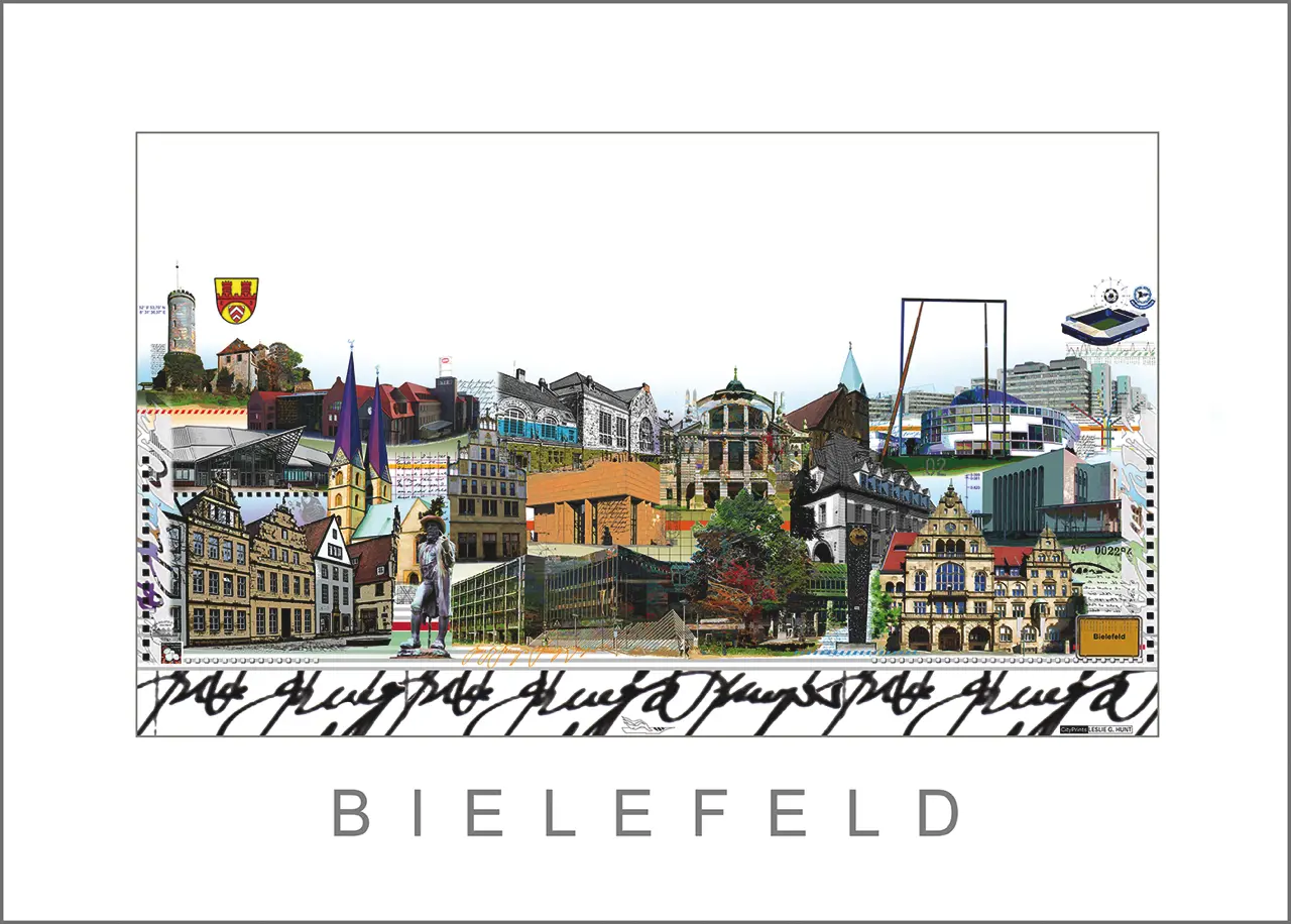 Cityprint Bielefeld von Leslie G. Hunt