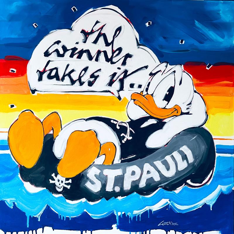 Donald Duck im Rettungsring